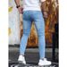 Men's Stretch Denim Jeans Slim Fit Summer Casual Trousers Comfortable Straight Leg Pants For Daily Wear_viptrois.com