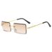 Fashion Square Rimless Sunglasses For Women - UV400 Protection Gradient Lens Chic Style Outdoor Sports Driving Fishing_viptrois.com