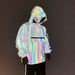 Men's Clothing multi pocket tactical functional style colorful reflective workwear jacket couple loose assault hooded jacket _viptrois.com