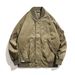 American Casual Workwear For Men, Loose Fit, Plus Size, Black, Japanese Style, Versatile Bomber Jac, New Baseball_viptrois.com
