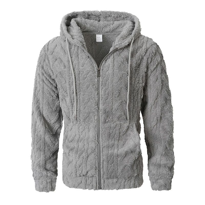 Men’s Fleece-Lined Hooded Cardigan – Detachable Hood, Relaxed Fit (Black/Gray/Light Blue, S-XXL)_viptrois.com