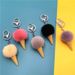 Bag Charm Cartoon Fruit Keychain Student Cute Bag Pendant Ice Cream Cone Plush Car Keychain Creative Gift_viptrois.com