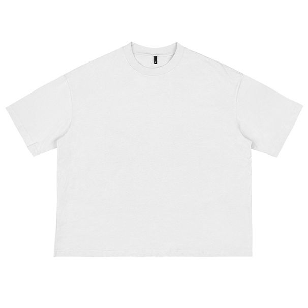 Men's Clothing Oversized Fit Short Sleeve T-Shirt - 100% Cotton Heavyweight Streetwear Tee With Drop Shoulder For Casual Wear (Black, White, Orange)_viptrois.com