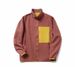 Unisex Lightweight Stand Collar Jacket - Color-Block Fleece Lined Midlayer For Outdoor & Urban Wear (Green, Gray, Navy, Red, Black)_viptrois.com