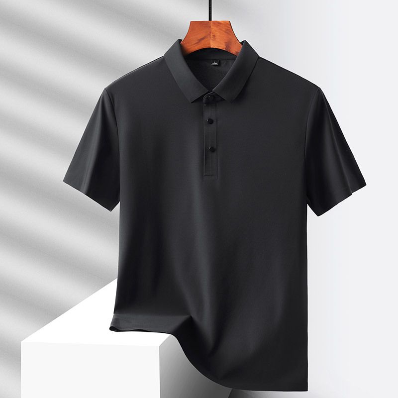 Men's Clothing Men's Seamless Nylon Ice Silk Shirt Short Sleeved Casual Daily Sportswear Summer Fashion Top_viptrois.com