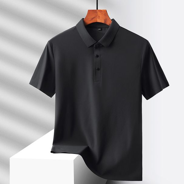 Men's Clothing Men's Seamless Nylon Ice Silk Shirt Short Sleeved Casual Daily Sportswear Summer Fashion Top_viptrois.com