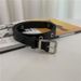 Punk style concave chain with bag belt trendy and versatile women's belt full hole small belt_viptrois.com