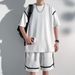 Men's Clothing Summer Short Sleeved Suit For Men High School Students Hong Kong Style Loose Sports Suit With Handsome Casual Large Size Men's Clothing_viptrois.com