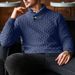 Men's Business Casual Knit Sweater – Stretch Turn-Down Collar Pullover For Office & Layering_viptrois.com