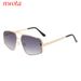 New Large Square Frame Women's Sunglasses Retro Fashion Metal Men's Sunglasses SunglassesT1293_viptrois.com