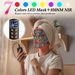 7+1 Colors LED Face Mask Light Therapy With 850NM Near-infrared, Portable Rechargeable Red Light Therapy Mask Skin Care Device, Black_viptrois.com