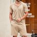 Cross-border Men's Clothing, European And American Business And Leisure Knitted Sweater Two-piece Set, Ice-cool Silk Knitted Polo Sweater Set SY0197_viptrois.com