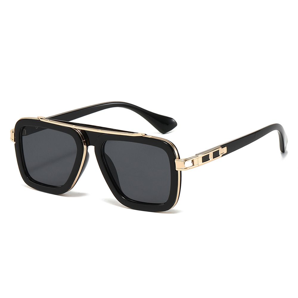 Square Punk Sunglasses Retro Unisex Eyewear UV400 Protection Vintage Inspired Look Trendy Oversized Frame For Men Women_viptrois.com