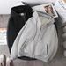 Pure Fleece-Lined Jacket For Men 2023 New Cardigan Plus Size Casual Sweatshirt Loose Fit Autumn Winter Zipper Hooded Top_viptrois.com