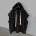 Men's Hooded Sleeveless T-Shirt – Oversized Streetwear Tank Top For Summer, Gym & Casual Outfits (Black, White)_viptrois.com