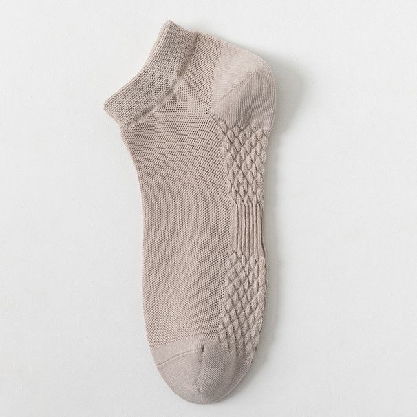 Everyday Socks Pure Cotton Spring And Summer Ultra Thin Boat Socks Breathable Mesh Antibacterial Short Socks Massage Bottom Non Slip Sweat Socks_viptrois.com