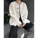 Autumn and winter small fragrant style thick knitted cardigan zipper loose high-end feeling niche sweater jacket trendy_viptrois.com