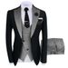 Men's Clothing Men Suits Elephant Lapel Slim Fit Men's Wedding Suit Three Piece Set_viptrois.com