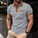 Men Waffle T Shirt Short Sleeve Button Top Casual Tee Lapel Neck Shirt Summer Men's Tee Hombre Fashion Customs_viptrois.com
