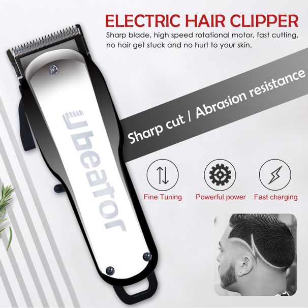 Ubeator 100-240V Rechargeable Profeional Clipper Cut Electric Trimmer Powerful Cutter Hair Cutting Hine Haircut_viptrois.com