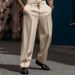 Men's Formal Button Down Trousers New Solid Color Loose Straight Leg Comfortable Outdoor Everyday Fashion Dress_viptrois.com