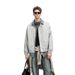 Trendy High Street Flight Collar Jacket, Autumn, Versatile Casual, Loose-fitting, Men's Fake Two-piece_viptrois.com