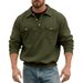 Spring And Autumn Heavyweight Men's Double Pocket Tough Casual Workwear Motorcycle Long Sleeved Lapel Sweatshirt Men_viptrois.com