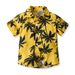 Hawaiian Shirt Multi Color Children's Lapel Trendy Cardigan Beach Hair Holiday Short Sleeved Flower Top Casual Jacket_viptrois.com