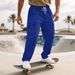 Men's Casual Pants Style Trendy American Multi Pocket Loose Fitting Sports Cargo Sweatpants_viptrois.com
