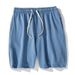 Men's Clothing Men's Shorts Straight Casual Sports Pants Summer New Trendy Brand Loose Solid Color Stretch Shorts_viptrois.com