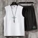 Men's Clothing Summer Sleeveless Vest & Shorts Set - Breathable Workout & Casual Outfit - Trendy Streetwear Style (Multiple Colors & Sizes Available)_viptrois.com