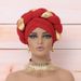 New Twisted Golden Braids Ladies Fashionable And Elegant Headscarf Hat_viptrois.com