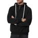 2025 Cross-Border Men's Clothing Factory Wholesale Fleece-Lined Zipper Hooded Sweatshirt New Autumn Winter Casual_viptrois.com