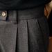 Men's High-Waisted Wool-Blend Trousers – Straight Cut Winter Casual Pants With Neapolitan Drape (28-36, Khaki/Dark Grey, Business Casual)_viptrois.com