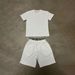 Summer Activewear Set – Jacquard Jogger Pants & Breathable Tee (Dual-Waistband, Quick-Dry Polyester, Gym-to-Street Versatility)_viptrois.com