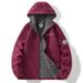 Men's Fleece Hooded Jacket – Thickened Polar Fleece Coat For Winter (XS-3XL, Black/Grey/Navy/Red/Khaki) | Unisex Warm Zip-Up Outdoor Jacket_viptrois.com