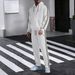 Men's Clothing European And American Men's Casual Hooded Drawstring Zipper Pocket Cardigan Long Sleeved Jacket And Trousers Suit Embroidered US Style_viptrois.com