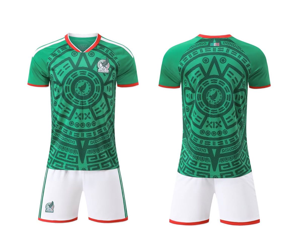2026 Hot World Cup Mexico Home National Football Children Adult Team Uniform Jersey Size 14-3XL_viptrois.com