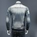 Men's Clothes Denim Jacket Embroidered Denim Biker Jacket_viptrois.com