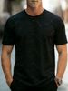 Exclusive Crew Neck T-Shirt Fashionable Casual Summer Cooling Top for Running And Sports Elasticity Young Middle-Aged Men's Clothing_viptrois.com