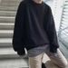 Autumn Winter Brand Solid Color Inner Wear Crew Neck Sweater Men's Korean Style Loose Casual Trendy Knitted Top_viptrois.com