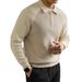 Men's Knit Polo Sweater - Half-Zip Collared Pullover, Lightweight & Stylish For Business Casual & Everyday Wear_viptrois.com