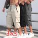 Men's Versatile Casual Shorts Summer Stylish Solid Color Drawstring Cargo Trendy In Stock With Pocket Decorations_viptrois.com