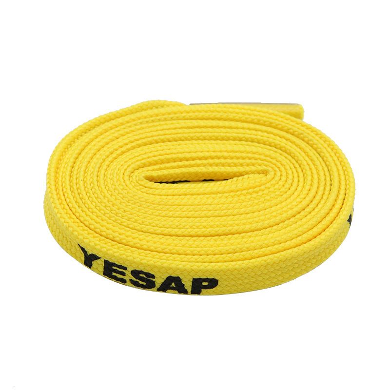 Double Polyester Flat Shoelaces YESAR Letter Print Casual All-match High-low Canvas Shoe Shoelaces_viptrois.com