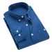 Pulse Pulse Cross-Border Men's Corduroy Long Sleeve Youth Striped Cotton Shirt Multi-Color Wholesale Direct Supply_viptrois.com
