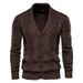 Man's Clothing Cardigan Men's V-neck Long Sleeve Sweater Men's Thick Sweater Hipster Men's Knitted Cardigan Coat_viptrois.com