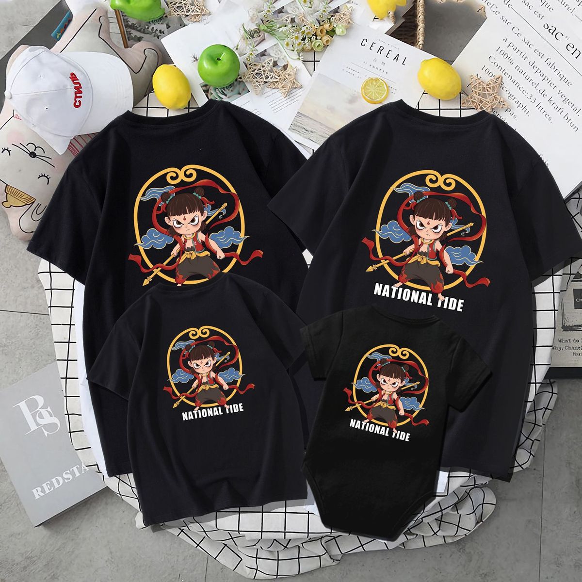 Parent Child Clothing T Shirts Mother Child Clothing Mother Daughter Clothing Chinese Style Short Sleeved Family Of Three Or Four_viptrois.com