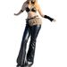 Millennial Y2K Leopard Print Faux Fur Rhinestone Waist Chain - Trendy OOTD Accessory For Women, Stylish D.I.A Velvet Belt For Casual & Party Outfits_viptrois.com