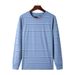 Top Grade Mulberry Silk 5.2% New Fashion Brand Striped 2023 Designer Luxury Men T Shirt Long Sleeve Tops Casual Mens Clothes_viptrois.com