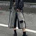 American Style Ripped Denim Shorts Men's Summer Thin Cropped Vibe Trendy Brand Loose High Street Versatile Pants_viptrois.com